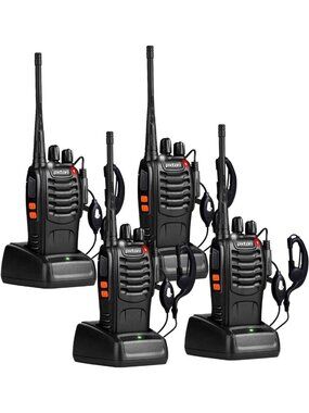 Long Range Walkie Talkies with Earpieces, Rechargeable 16 Channel Two-Way Radios